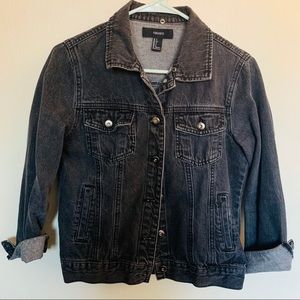Forever 21 black denim jacket